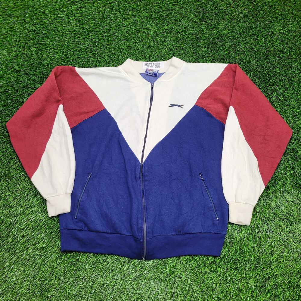 Vintage 90s Slazenger Fleece Jacket Womens XL 22x23 Blue USA